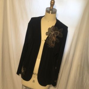 Chico’s floral embroidered cardigan/jacket